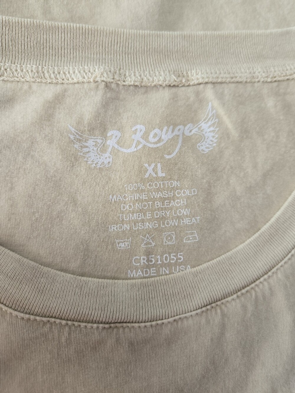 New R ROUGE Graphic Tee - Beige with Rust Accent - Picture 7 of 8